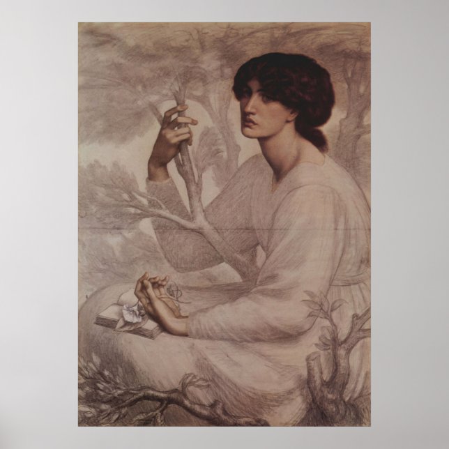 Póster Dante Gabriel Rossetti - Daydream (Frente)