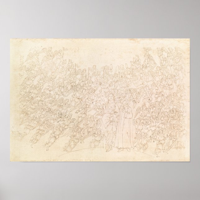 Póster Dante y Beatrice, del "Divino" de Dante (Frente)