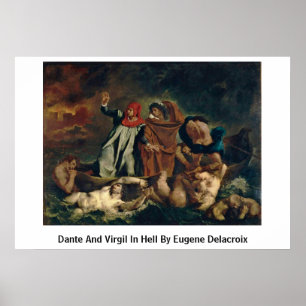 Póster Dante Y Virgil Por Eugene Delacroix