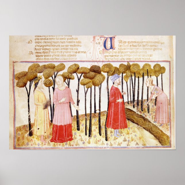 Póster Dante y Virgilia en la Cumbre de Purgatorio (Frente)