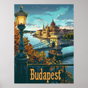 Póster Danubio de Budapest