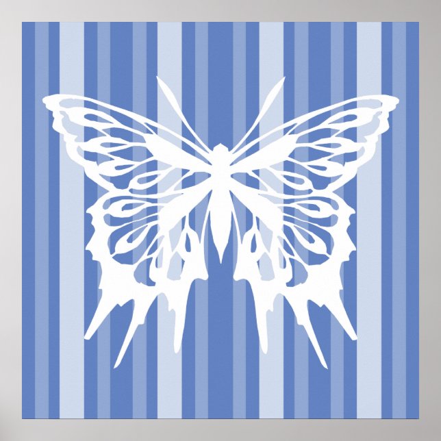 Póster Danubio victoriano con mariposa (Frente)