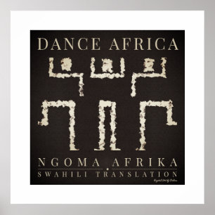 Póster DANZA ÁFRICA Patrimonio de bailarinas tribales afr