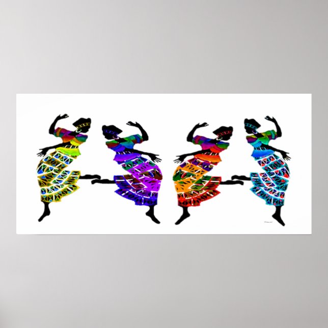 Póster Danza africana de pies (Frente)
