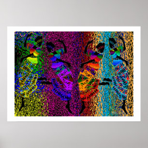 Póster Danza africana de pies
