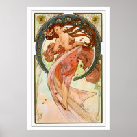 Danza - Art Nouveau vintage de Alphonse Mucha