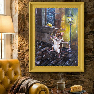 Póster Danza bajo la lluvia Pintura de Alfred Fox