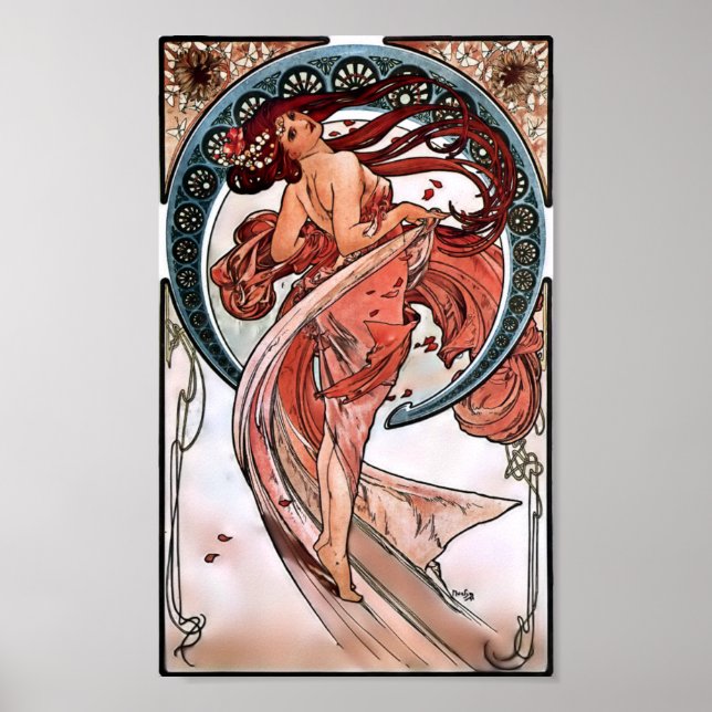 Póster Danza de Alfons Mucha 1898 (Frente)