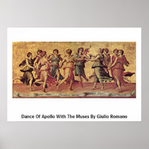 Póster Danza de Apolo con las musas de Giulio Romano
