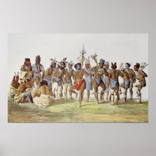 Póster Danza de guerra del Sauks y de los zorros