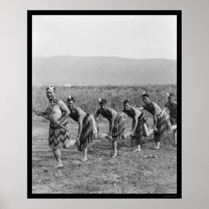 Póster Danza de guerra maorí 1917
