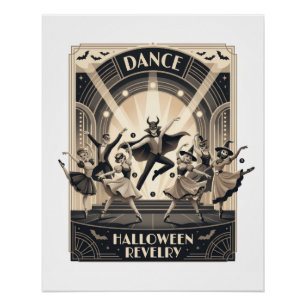 Póster Danza de juerga de Halloween