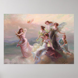Póster Danza de las ninfas y cupido por Édouard Bisson