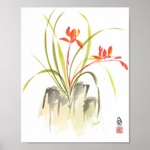 Póster Danza de Orquídea Escarlata