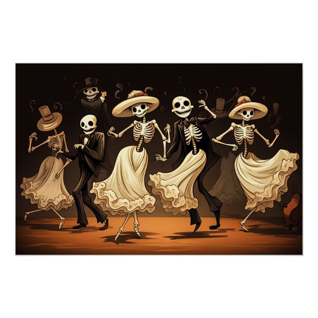 Póster Danza de swing de Halloween de dibujos animados (Anverso)