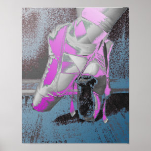 Póster Danza del ballet de los zapatos de Pointe