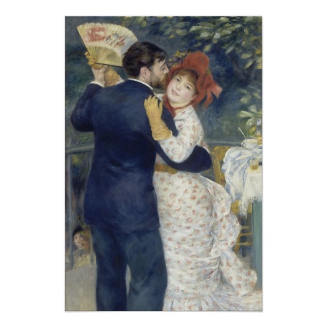 Póster Danza del campo - Pintura impresionista de renoir (Anverso)