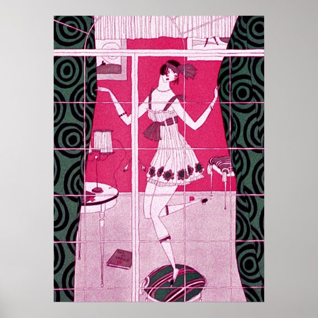 Póster Danza del Chica de Flapper (Frente)