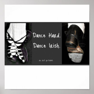 Póster Danza difícilmente.  Irlandés de la danza. o