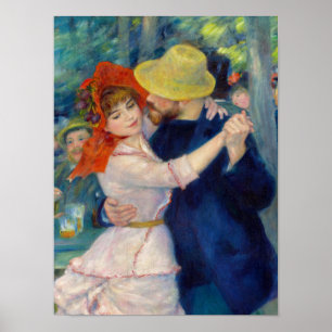 Póster Danza en Bougival, pareja de Pierre-Auguste Renoir