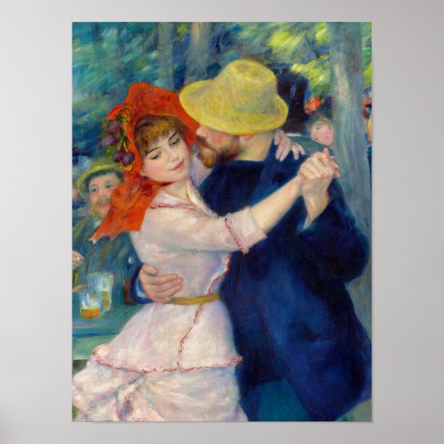 Póster Danza en Bougival, pareja de Pierre-Auguste Renoir (Frente)