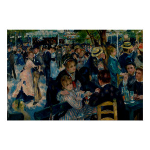 Póster Danza en Le Moulin de la Galette - Auguste Renoir