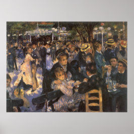 Póster Danza en Le Moulin de la Galette por Pierre Renoir