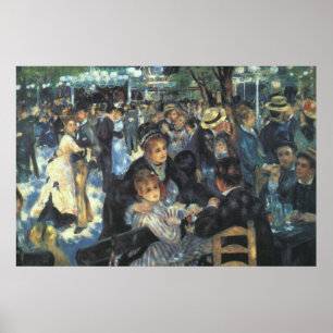 Póster Danza en Le Moulin de la Galette por Renoir