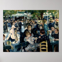 Danza en Le Moulin de la Galette, Renoir - Poster
