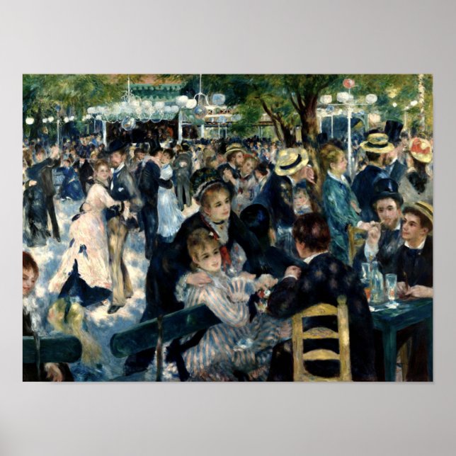 Póster Danza en Le Moulin de la Galette, Renoir - Poster (Frente)