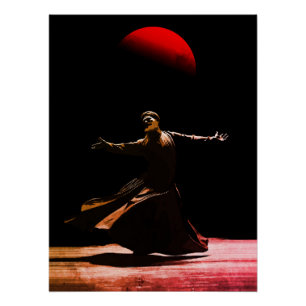 Póster Danza Espiritual Sufi Derviche Giróvago Arte Islám