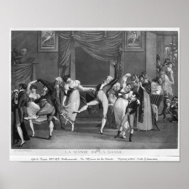 Póster Danza manía, 1809 (Frente)