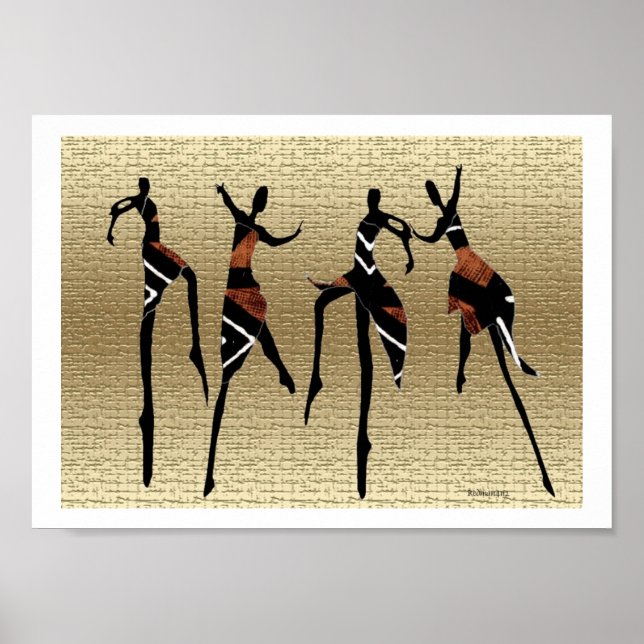 Póster Danza tribal africana (Frente)