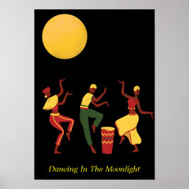Póster Danzando a la luz de la luna - texto editable