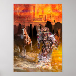 Póster Danzante nativo americano ROLLING THUNDER