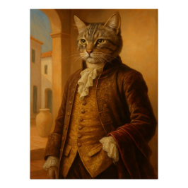 Póster  Dapper Feline Aristocrat Portrait