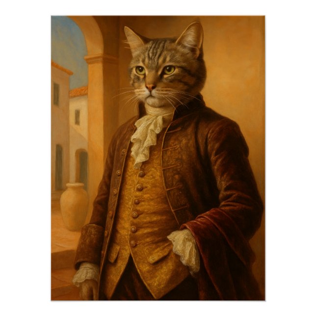 Póster  Dapper Feline Aristocrat Portrait (Anverso)