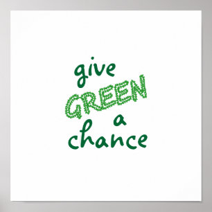 Póster dar a GREEN una oportunidad