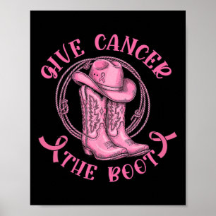 Póster Dar Cáncer al Cáncer de Mama Rosa de Arranque West