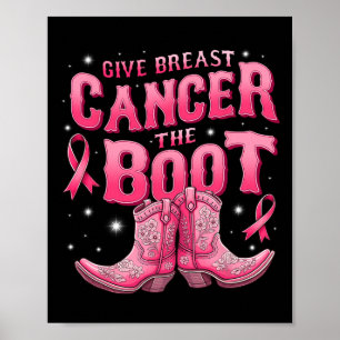 Póster Dar Cáncer De Mama El Awarene Del Cáncer De Vaquer