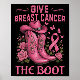 Póster Dar Cáncer De Mama El Awarene Del Cáncer De Vaquer