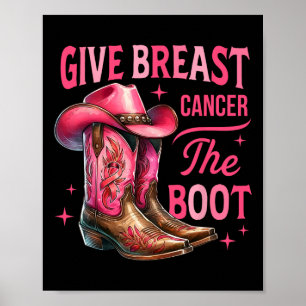 Póster Dar Cáncer De Mama El Awarene Del Cáncer De Vaquer