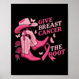Póster Dar Cáncer De Mama El Awarene Del Cáncer De Vaquer