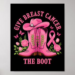 Póster Dar Cáncer De Mama El Awarene Del Cáncer De Vaquer