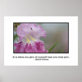 Póster Dar de sí mismo es dar a alguien de verdad