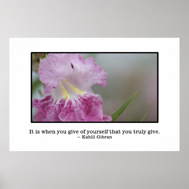 Póster Dar de sí mismo es dar a alguien de verdad (Frente)