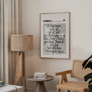 Póster Dar gracias a Colossian 3:17 Imprimir