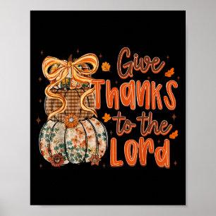 Póster Dar Gracias Al Señor Otoño Cruz Cristiana Coque