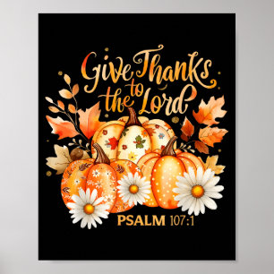 Póster Dar Gracias Al Señor Salmo 107_1 Regalo De Calabaz