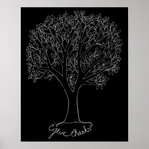 Póster Dar las gracias al árbol